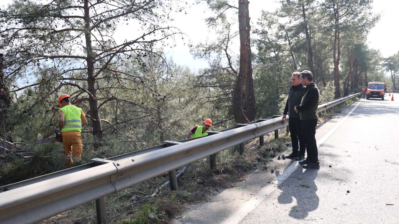 Sakar Geçidi’nde Yangın Riskine Karşı Yol Kenarı Temizliği Sürüyor 5
